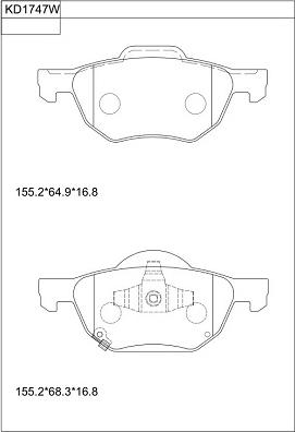 Asimco KD1747W - Гальмівні колодки, дискові гальма avtolavka.club