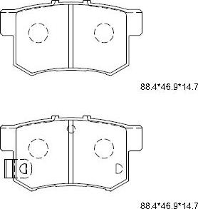 DJ Parts BP1749 - Гальмівні колодки, дискові гальма avtolavka.club