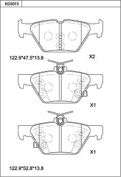 Asimco KD3073 - Гальмівні колодки, дискові гальма avtolavka.club