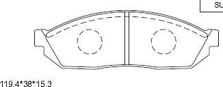 Asimco KD3761 - Гальмівні колодки, дискові гальма avtolavka.club