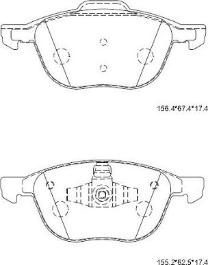 Asimco KD3726 - Гальмівні колодки, дискові гальма avtolavka.club