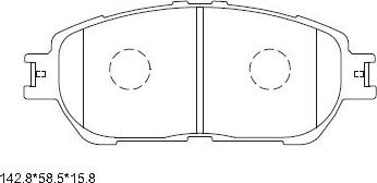 Asimco KD2639 - Гальмівні колодки, дискові гальма avtolavka.club