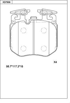 Asimco KD7906 - Гальмівні колодки, дискові гальма avtolavka.club