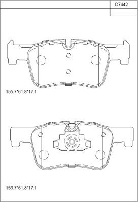 Asimco KD7442 - Гальмівні колодки, дискові гальма avtolavka.club