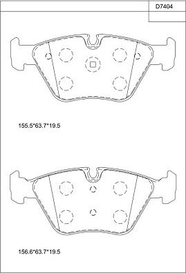 Asimco KD7404 - Гальмівні колодки, дискові гальма avtolavka.club