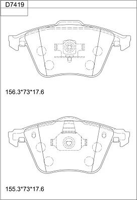 Asimco KD7419 - Гальмівні колодки, дискові гальма avtolavka.club