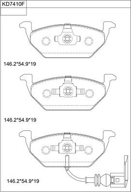 Asimco KD7410F - Гальмівні колодки, дискові гальма avtolavka.club