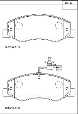 Asimco KD7432 - Гальмівні колодки, дискові гальма avtolavka.club