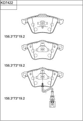 Asimco KD7422 - Гальмівні колодки, дискові гальма avtolavka.club