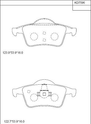 Asimco KD7596 - Гальмівні колодки, дискові гальма avtolavka.club