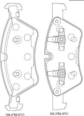 Asimco KD7549 - Гальмівні колодки, дискові гальма avtolavka.club