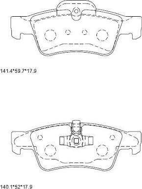 Asimco KD7554 - Гальмівні колодки, дискові гальма avtolavka.club