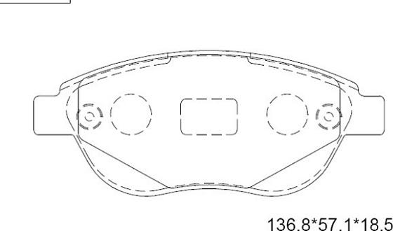 Asimco KD7518 - Гальмівні колодки, дискові гальма avtolavka.club