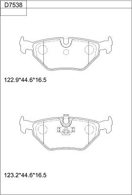 Asimco KD7538 - Гальмівні колодки, дискові гальма avtolavka.club