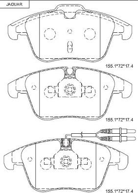 Asimco KD7575 - Гальмівні колодки, дискові гальма avtolavka.club