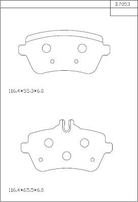 Asimco KD7053 - Гальмівні колодки, дискові гальма avtolavka.club