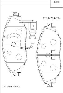 Asimco KD7033 - Гальмівні колодки, дискові гальма avtolavka.club