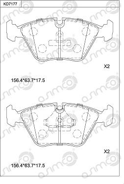 Asimco KD7177 - Гальмівні колодки, дискові гальма avtolavka.club