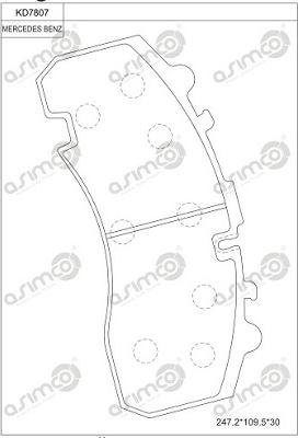 Asimco KD7807 - Гальмівні колодки, дискові гальма avtolavka.club