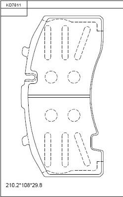 Asimco KD7811 - Гальмівні колодки, дискові гальма avtolavka.club