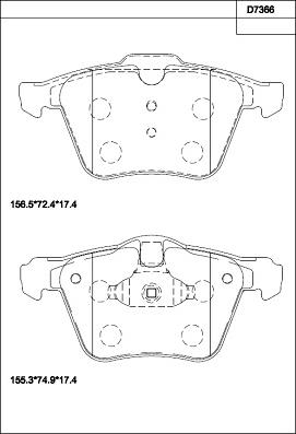 Asimco KD7366 - Гальмівні колодки, дискові гальма avtolavka.club