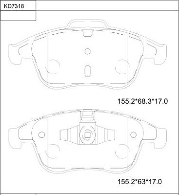 Asimco KD7318 - Гальмівні колодки, дискові гальма avtolavka.club