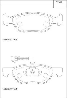 Asimco KD7339 - Гальмівні колодки, дискові гальма avtolavka.club