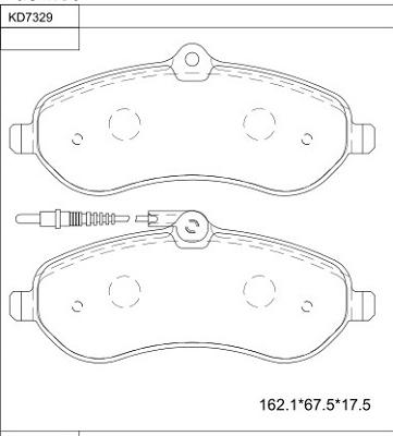 Asimco KD7329 - Гальмівні колодки, дискові гальма avtolavka.club