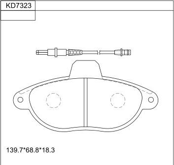 Asimco KD7323 - Гальмівні колодки, дискові гальма avtolavka.club