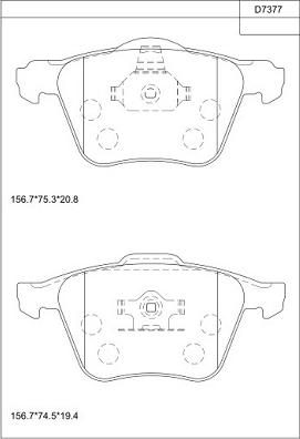 Asimco KD7377 - Гальмівні колодки, дискові гальма avtolavka.club