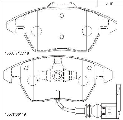 Asimco KD7791 - Гальмівні колодки, дискові гальма avtolavka.club