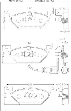 Asimco KD7726 - Гальмівні колодки, дискові гальма avtolavka.club