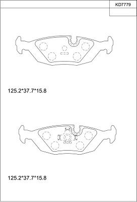 Asimco KD7779 - Гальмівні колодки, дискові гальма avtolavka.club