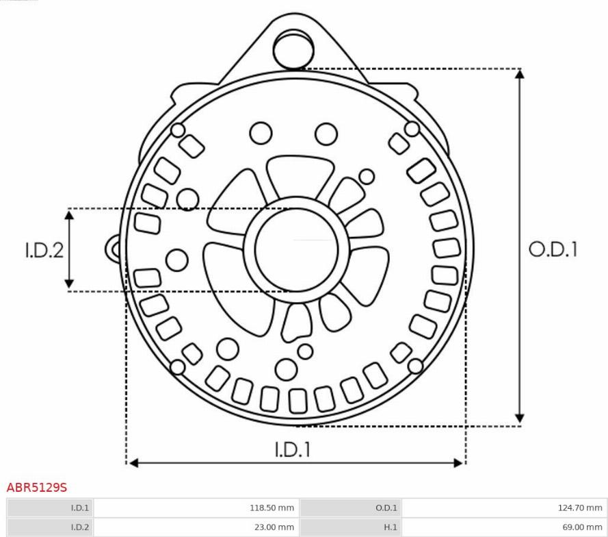 AS-PL ABR5129S - Bracket, alternator drive flange avtolavka.club