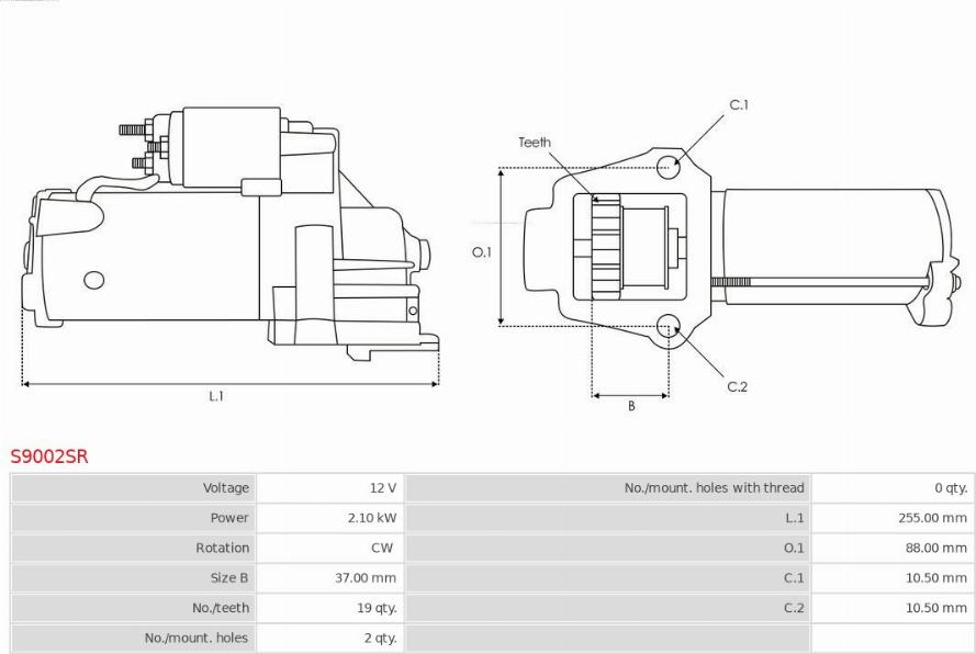 AS-PL S9002SR - Стартер avtolavka.club