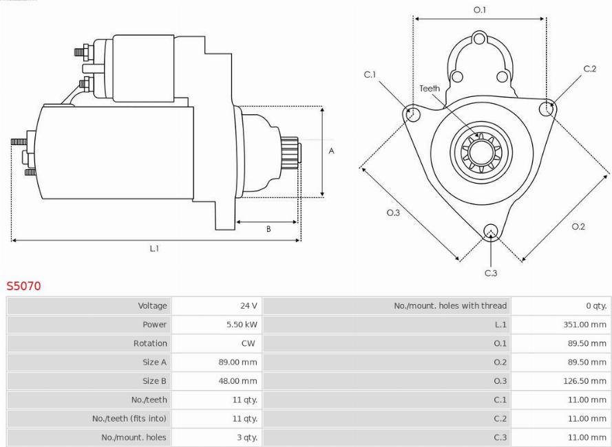 AS-PL S5070 - Стартер avtolavka.club