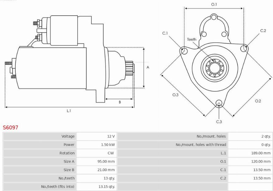 AS-PL S6097 - Стартер avtolavka.club