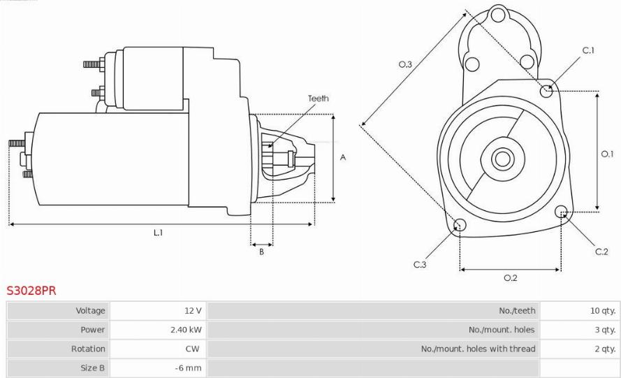 AS-PL S3028PR - Стартер avtolavka.club