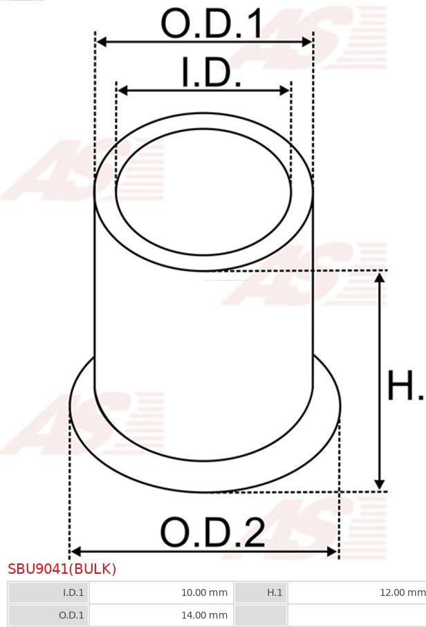 AS-PL SBU9041(BULK) - Втулка, вал стартера avtolavka.club