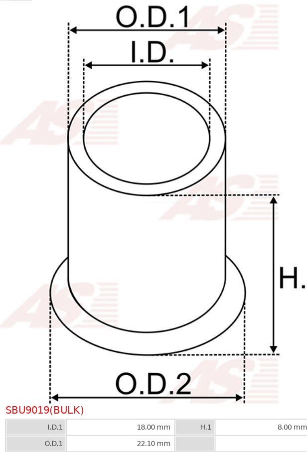 AS-PL SBU9019(BULK) - Втулка, вал стартера avtolavka.club