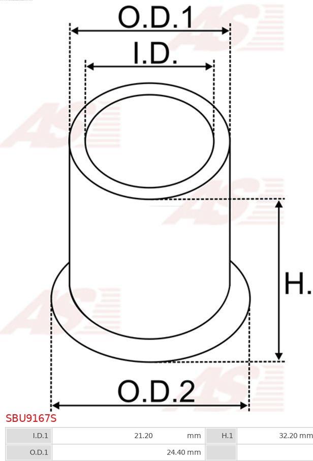 AS-PL SBU9167S - Втулка, вал стартера avtolavka.club