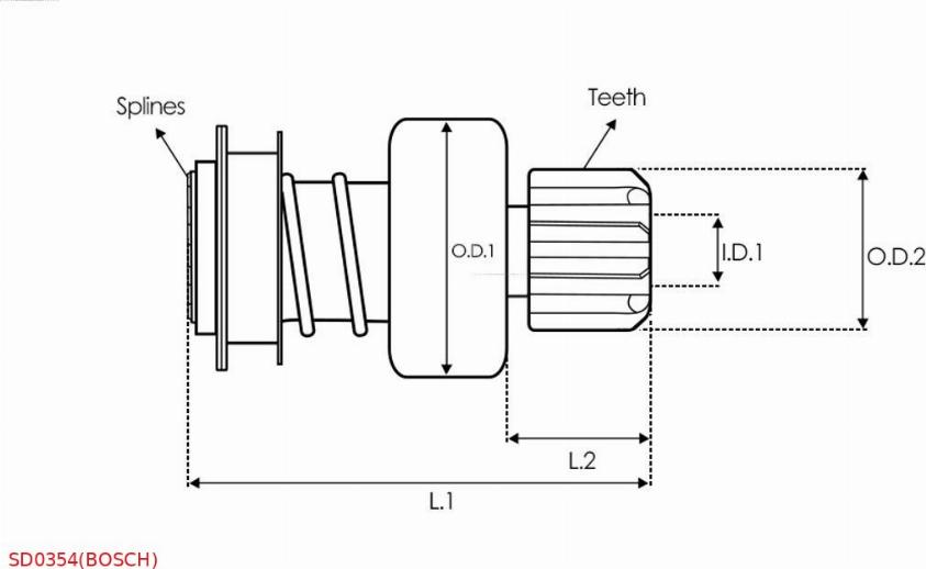 AS-PL SD0354(BOSCH) - Провідна шестерня, стартер avtolavka.club
