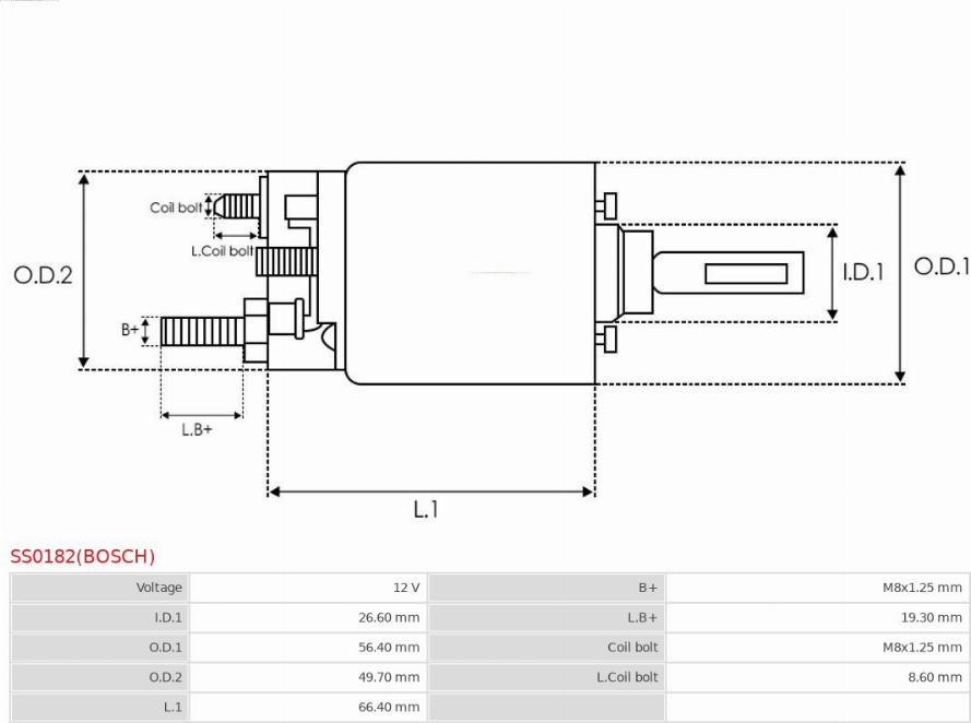 AS-PL SS0182(BOSCH) - Тягове реле, стартер avtolavka.club