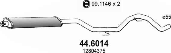ASSO 44.6014 - Середній глушник вихлопних газів avtolavka.club
