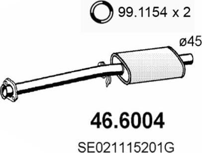 ASSO 46.6004 - Середній глушник вихлопних газів avtolavka.club