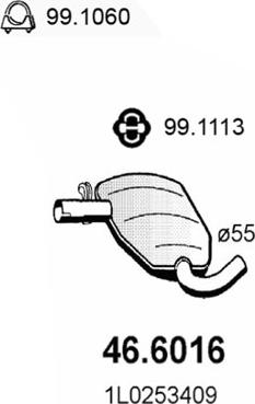 ASSO 46.6016 - Середній глушник вихлопних газів avtolavka.club