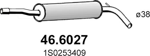 ASSO 46.6027 - Середній глушник вихлопних газів avtolavka.club