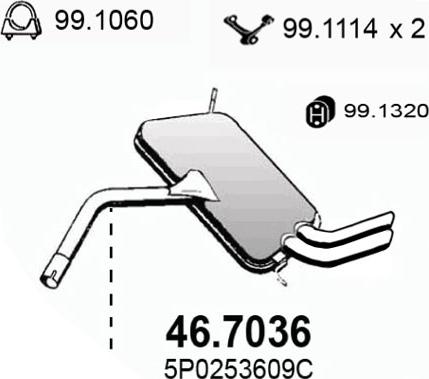 ASSO 46.7036 - Глушник вихлопних газів кінцевий avtolavka.club