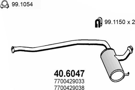 ASSO 40.6047 - Середній глушник вихлопних газів avtolavka.club