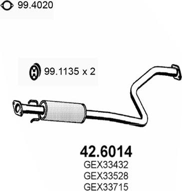 ASSO 42.6014 - Середній глушник вихлопних газів avtolavka.club